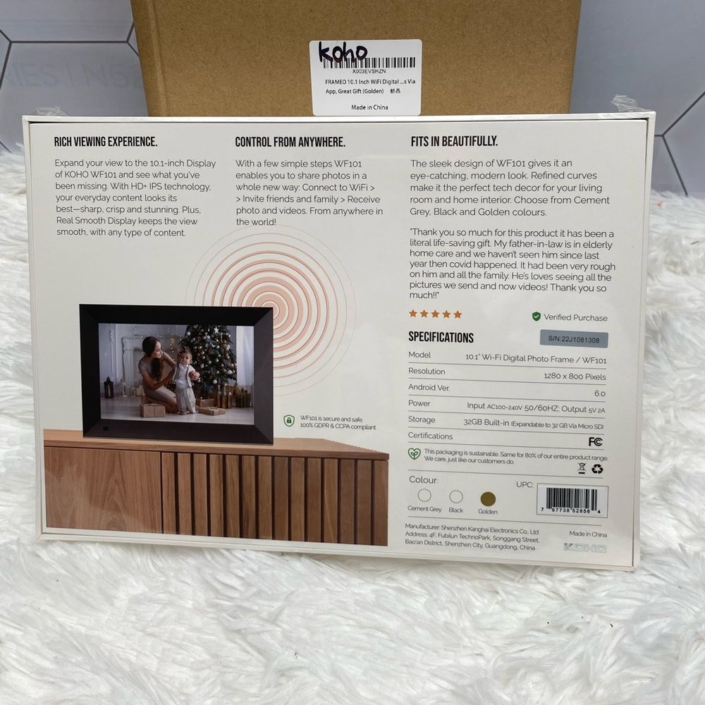 10.1 Inch WiFi Smart Digital Photo Frame,Motion Sensor - Picture 10 of 10